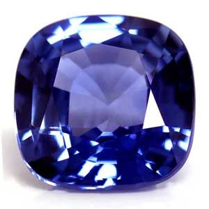 Szafir 1,00 ct, niebieski, szlif cushion