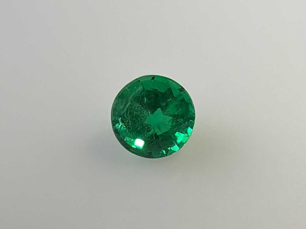 Szmaragd 1,17 ct, zielony, szlif okrągły