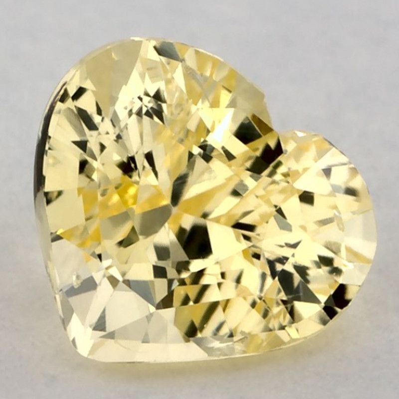 Szafir 1,57 ct, żółty, szlif serce