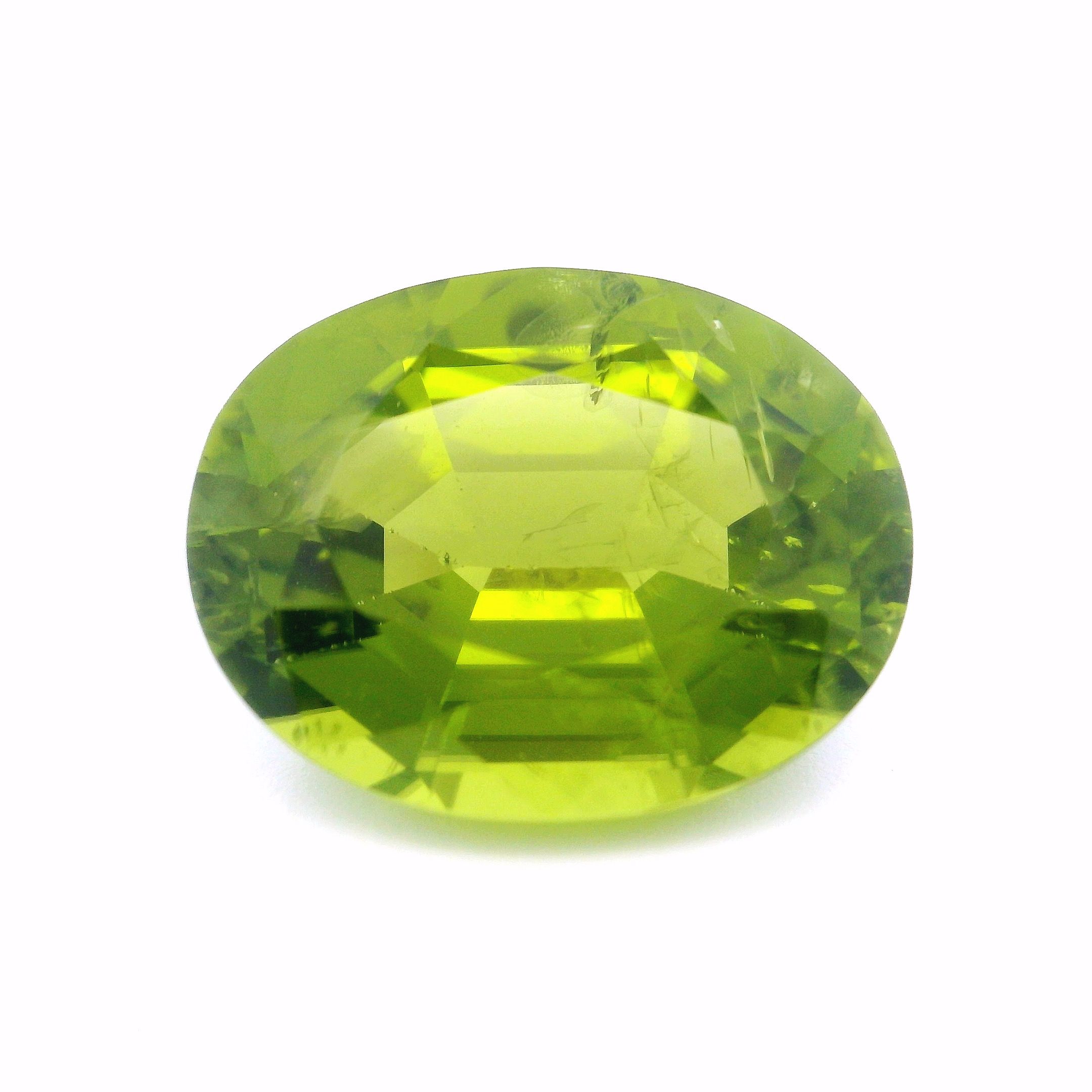 Perydot 9,56 ct, zielony, szlif owalny