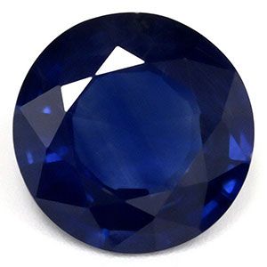 Szafir 2,25 ct, niebieski, szlif okrągły