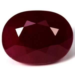 Rubin 3,99 ct, czerwony, szlif owalny