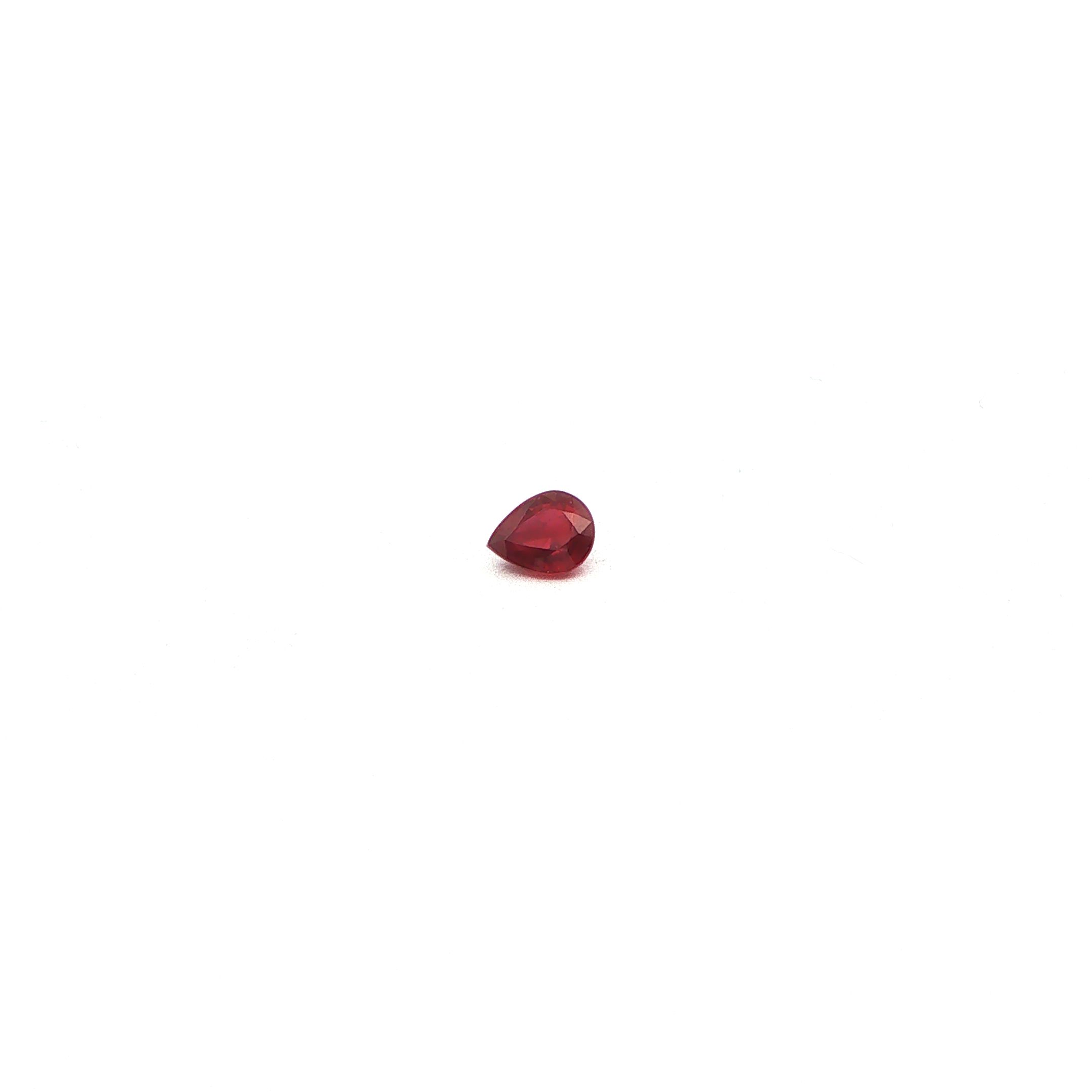 0.41 ct Pear ruby