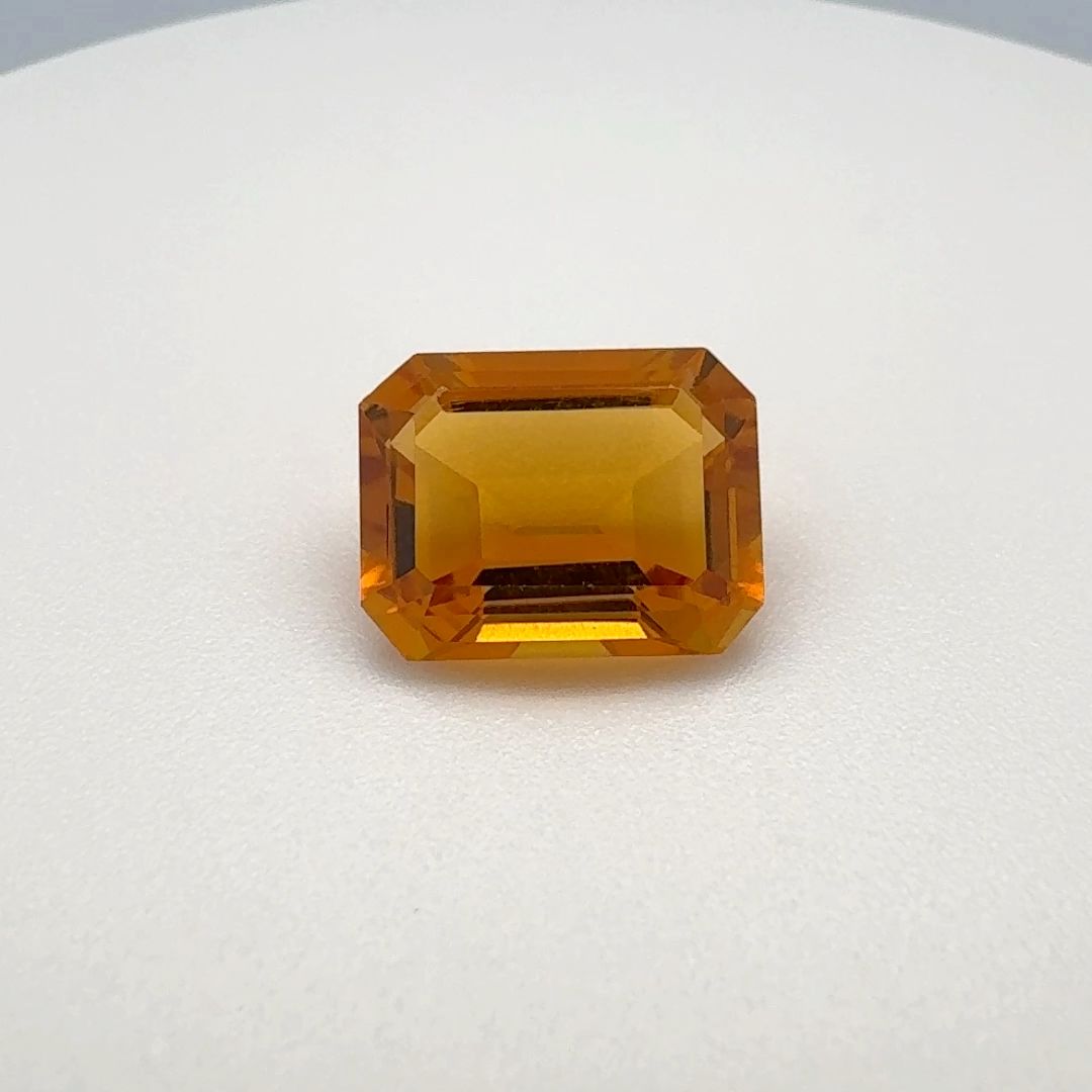 CITRINE STEP 2.905ct ORANGE Dark Golden Orange EC BRAZIL NONE