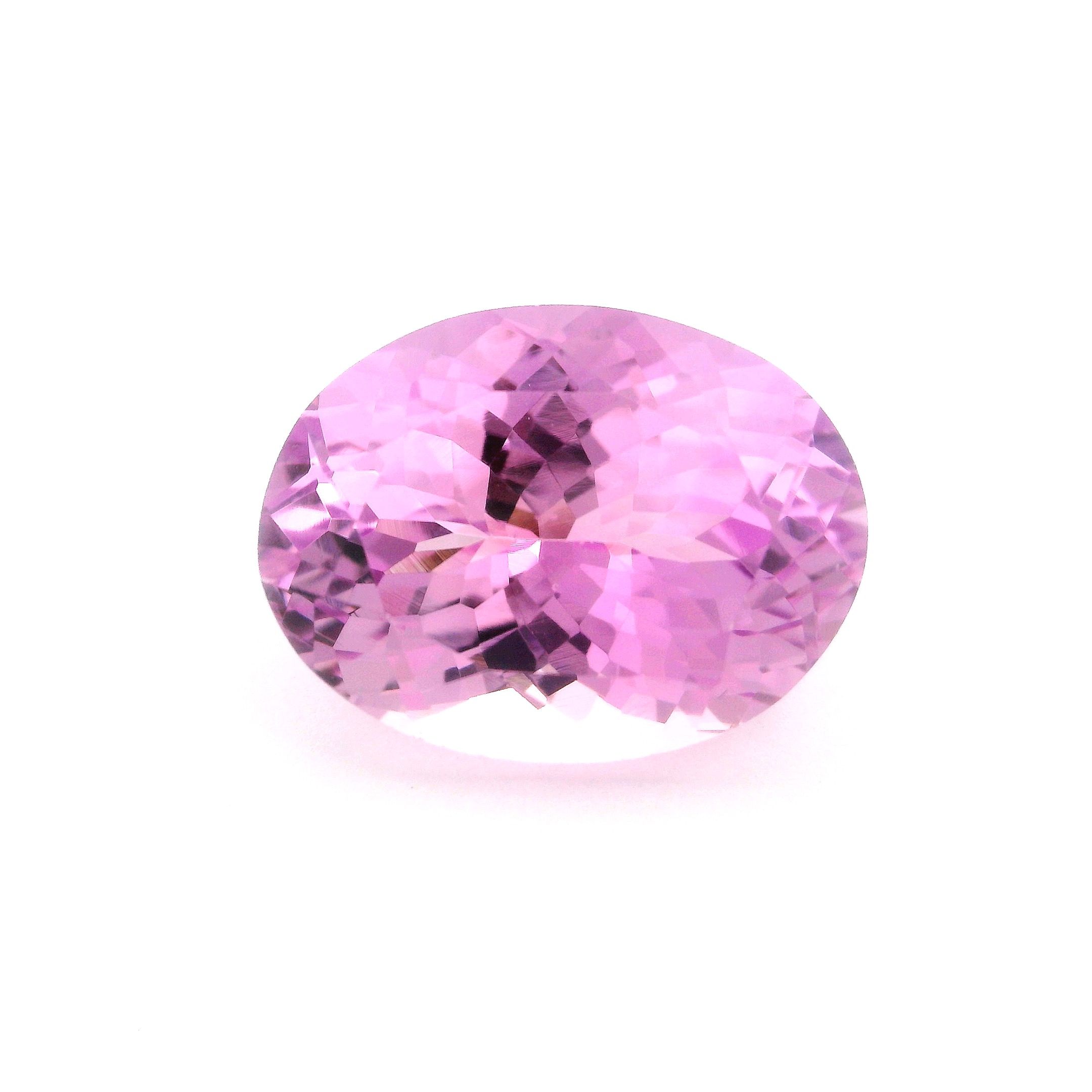 Kunzyt 13,09 ct, różowy, szlif owalny