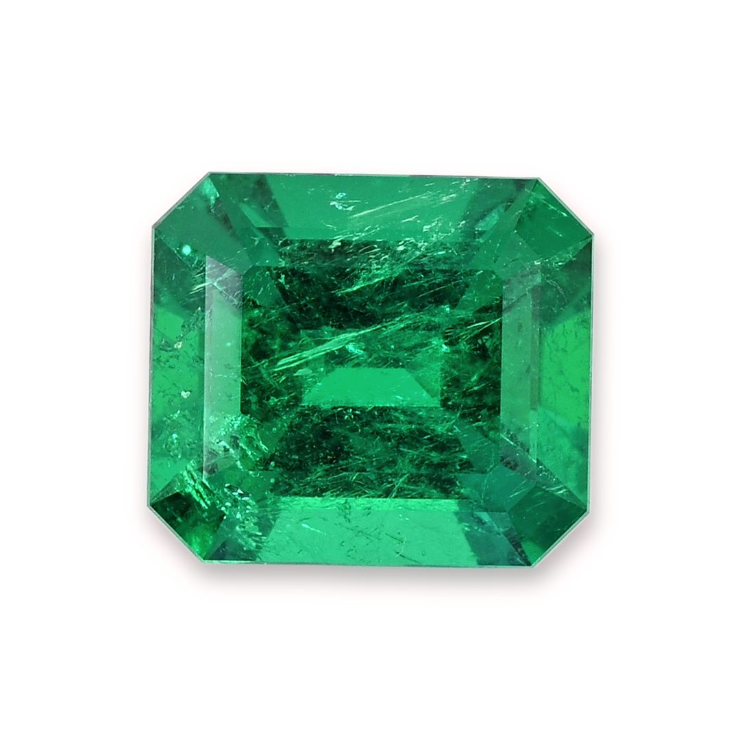 Szmaragd 1,77 ct, zielony, szlif szmaragdowy