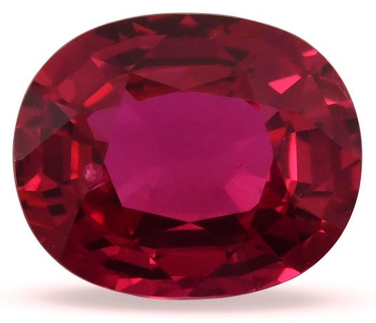 Rubin 2,18 ct, czerwony, szlif owalny
