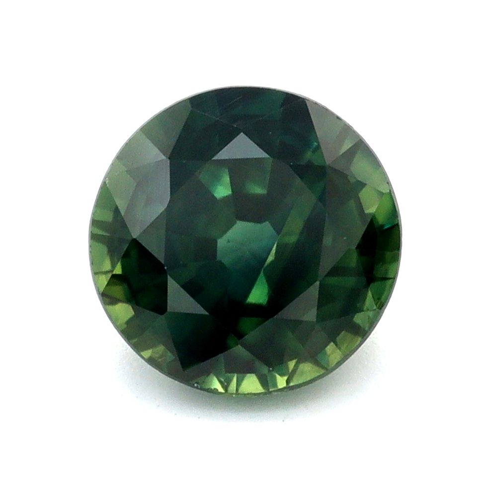 Szafir 1,17 ct, zielony, szlif okrągły