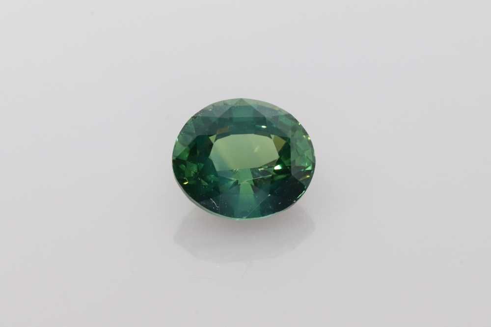 Szafir 2,17 ct, morski, szlif owalny