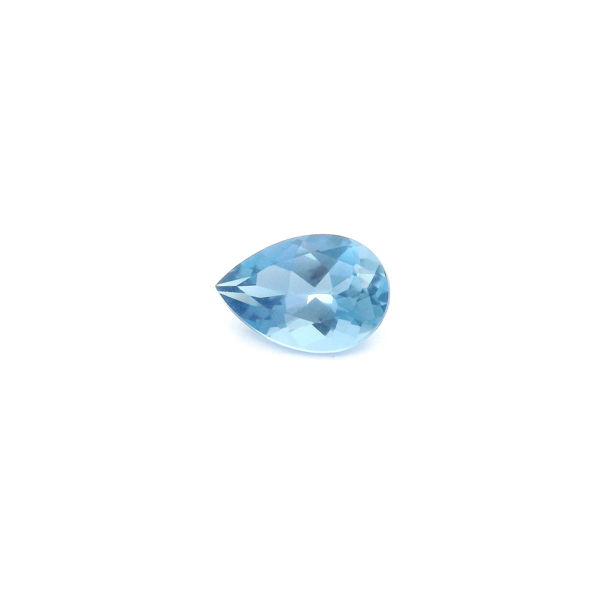 AQUAMARINE FACETED 0.6ct BLUE Medium EC BRAZIL HEATED