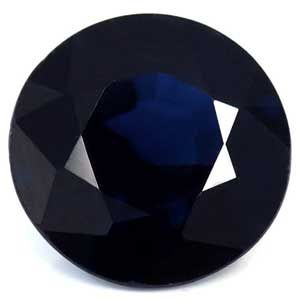 Szafir 1,72 ct, niebieski, szlif okrągły