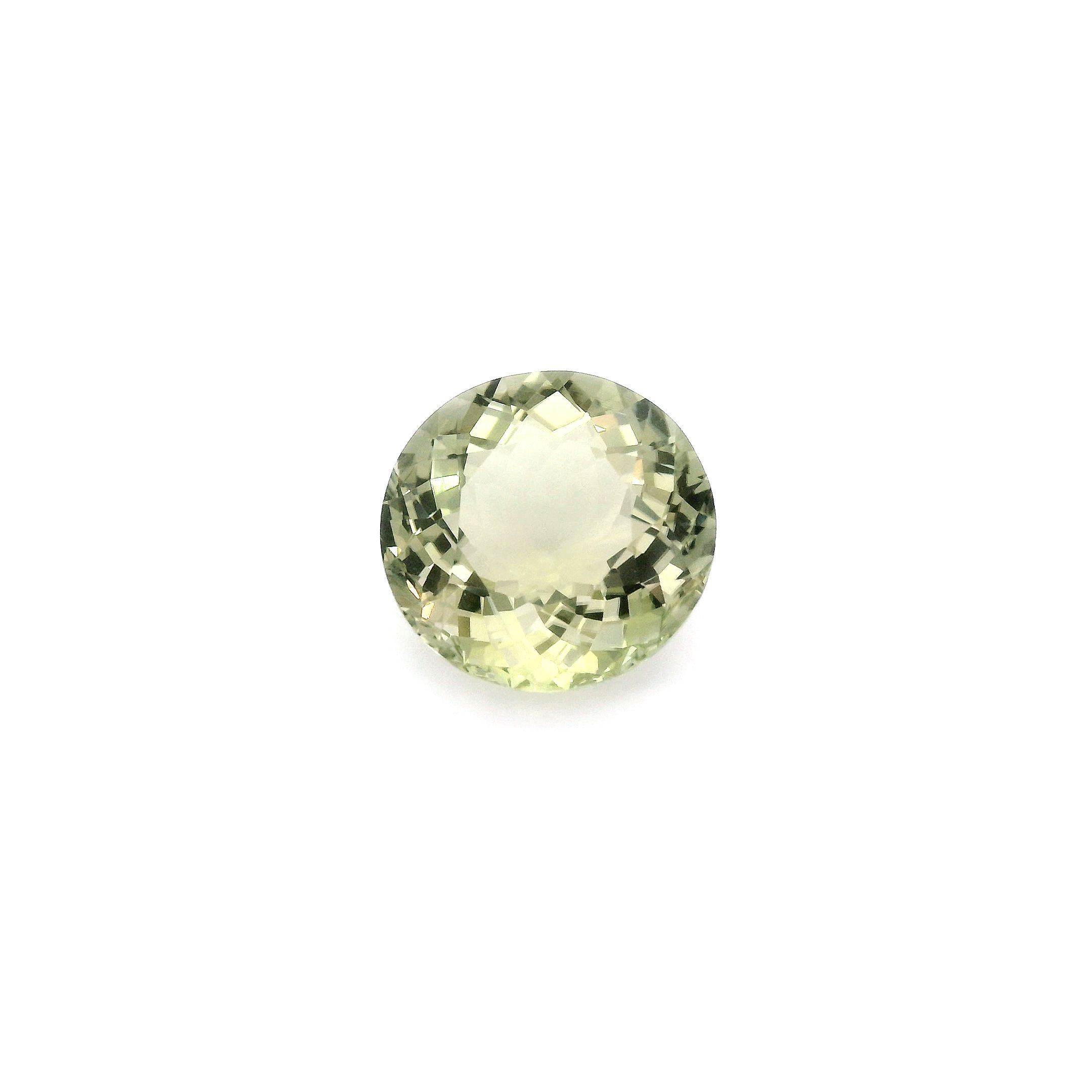 Turmalin 10,50 ct, żółty, szlif okrągły