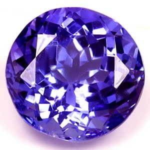 Tanzanit 1,77 ct, niebieski, szlif okrągły