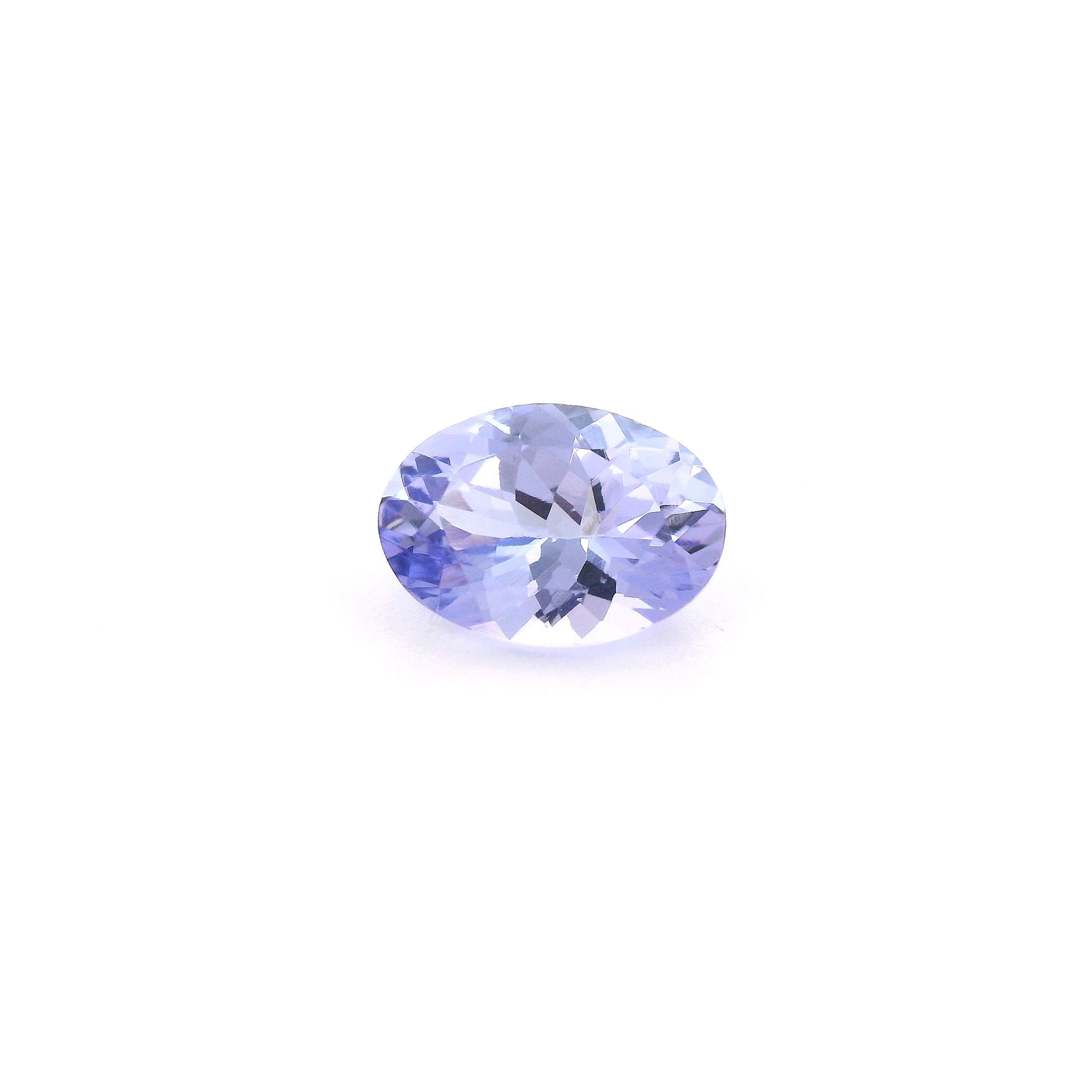 Tanzanit 1,54 ct, niebieski, szlif owalny