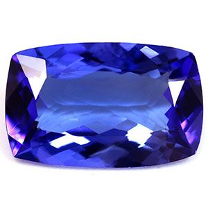Tanzanit 4,58 ct, niebieski, szlif cushion