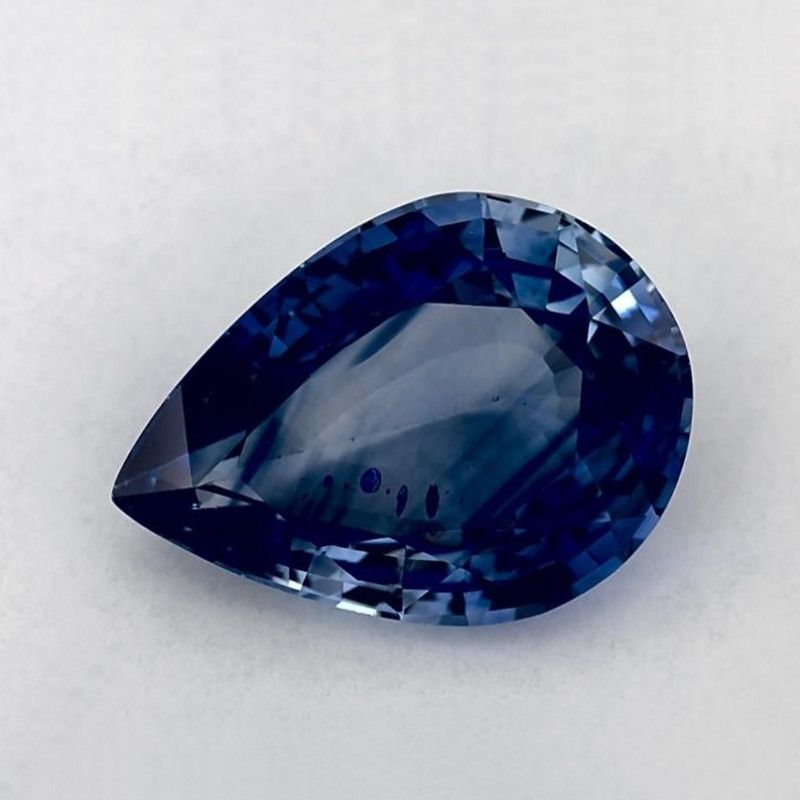 Szafir 2,81 ct, niebieski, szlif gruszka