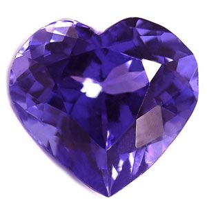 Tanzanit 2,36 ct, niebieski, szlif serce