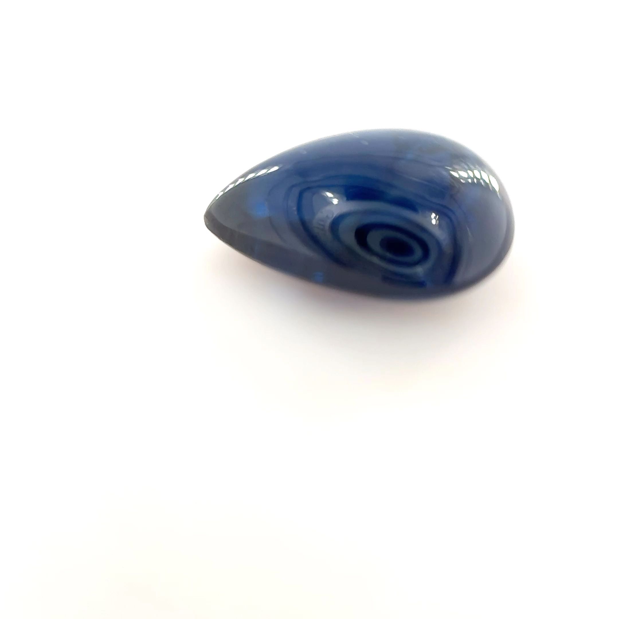 Szafir 2,89 ct, niebieski, kaboszon