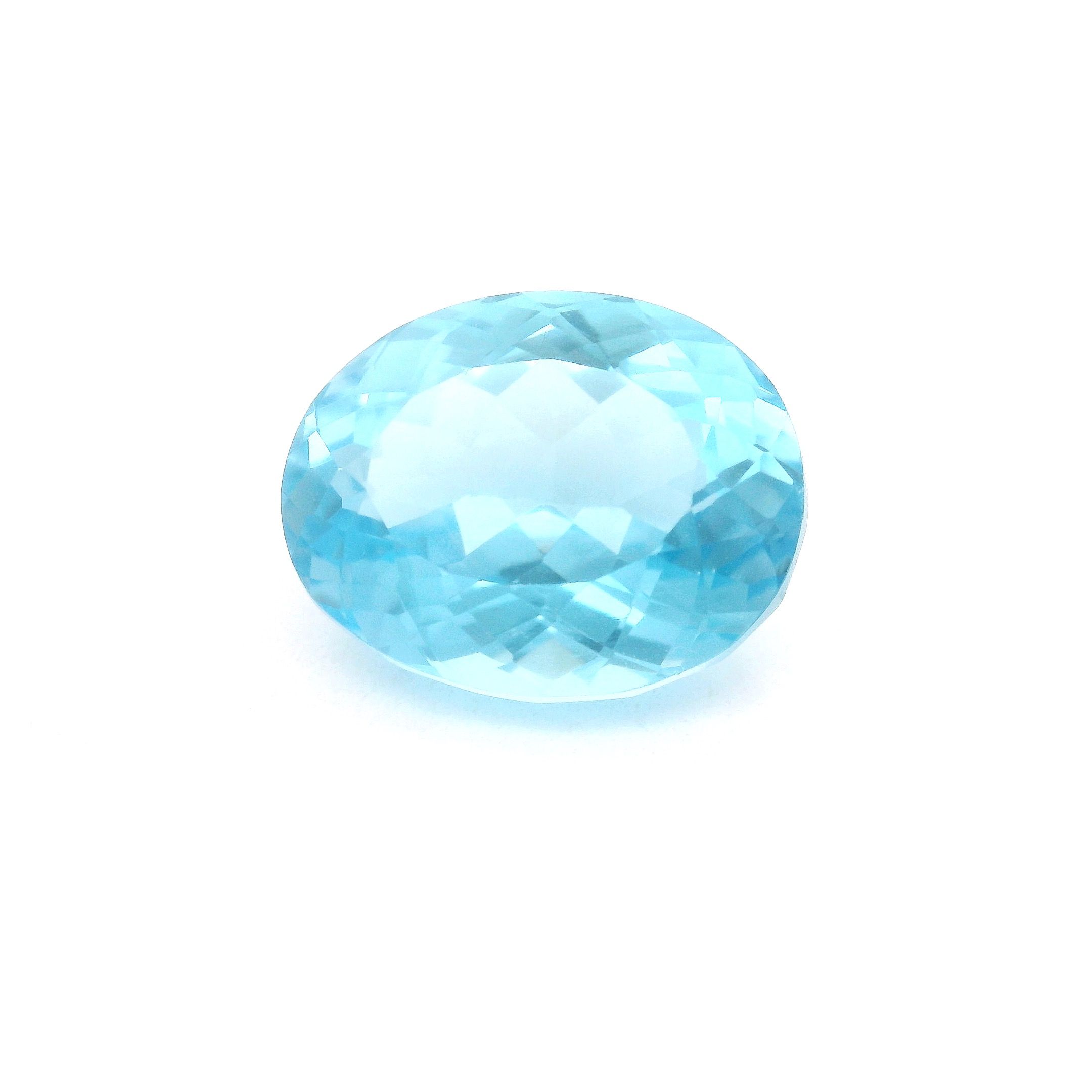 Topaz 5,83 ct, niebieski, szlif owalny