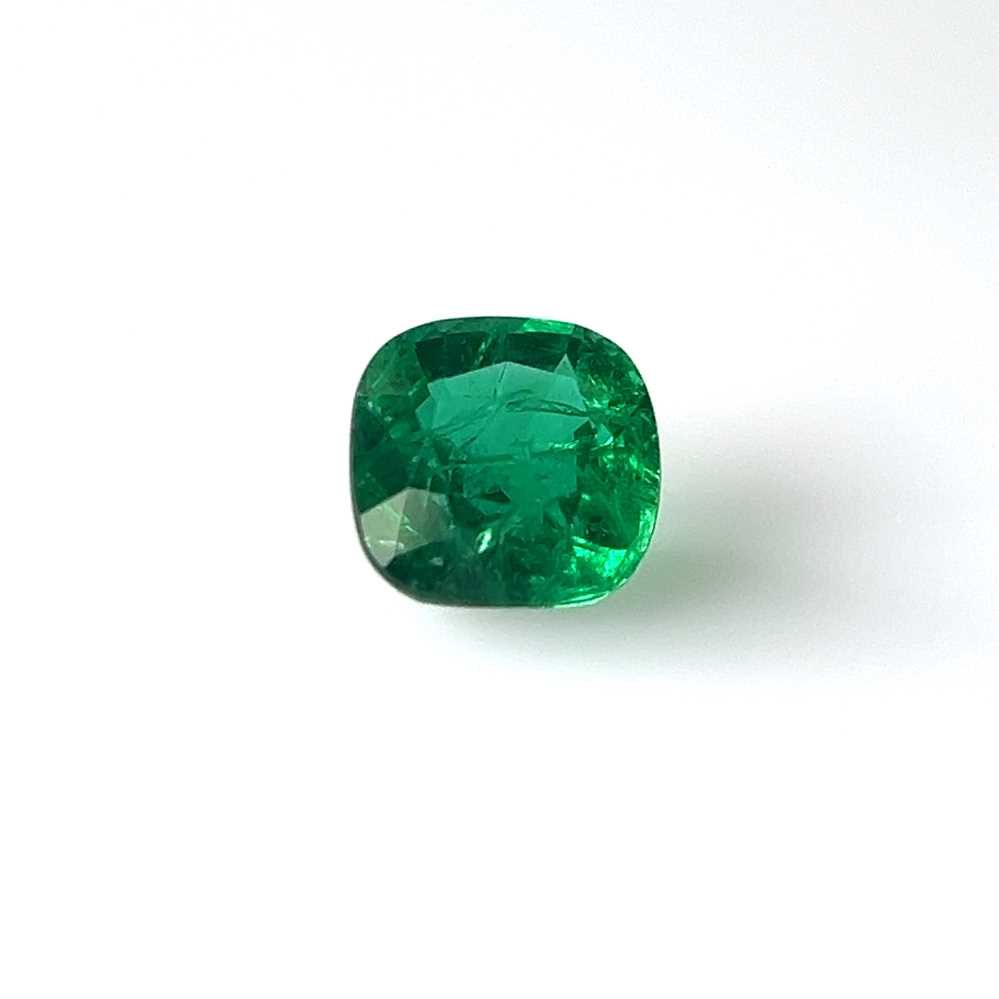 Szmaragd 3,07 ct, zielony, szlif cushion