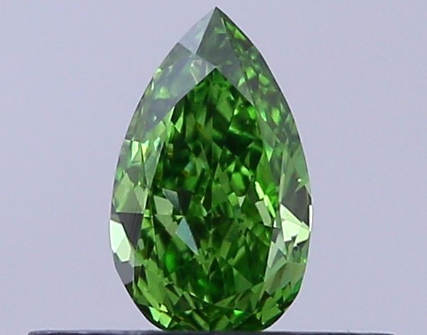 0.24 CT Fancy Vivid Green PEAR