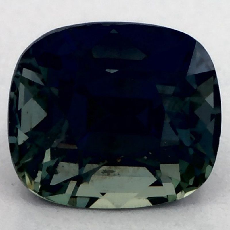 Szafir 1,01 ct, zielony, szlif cushion