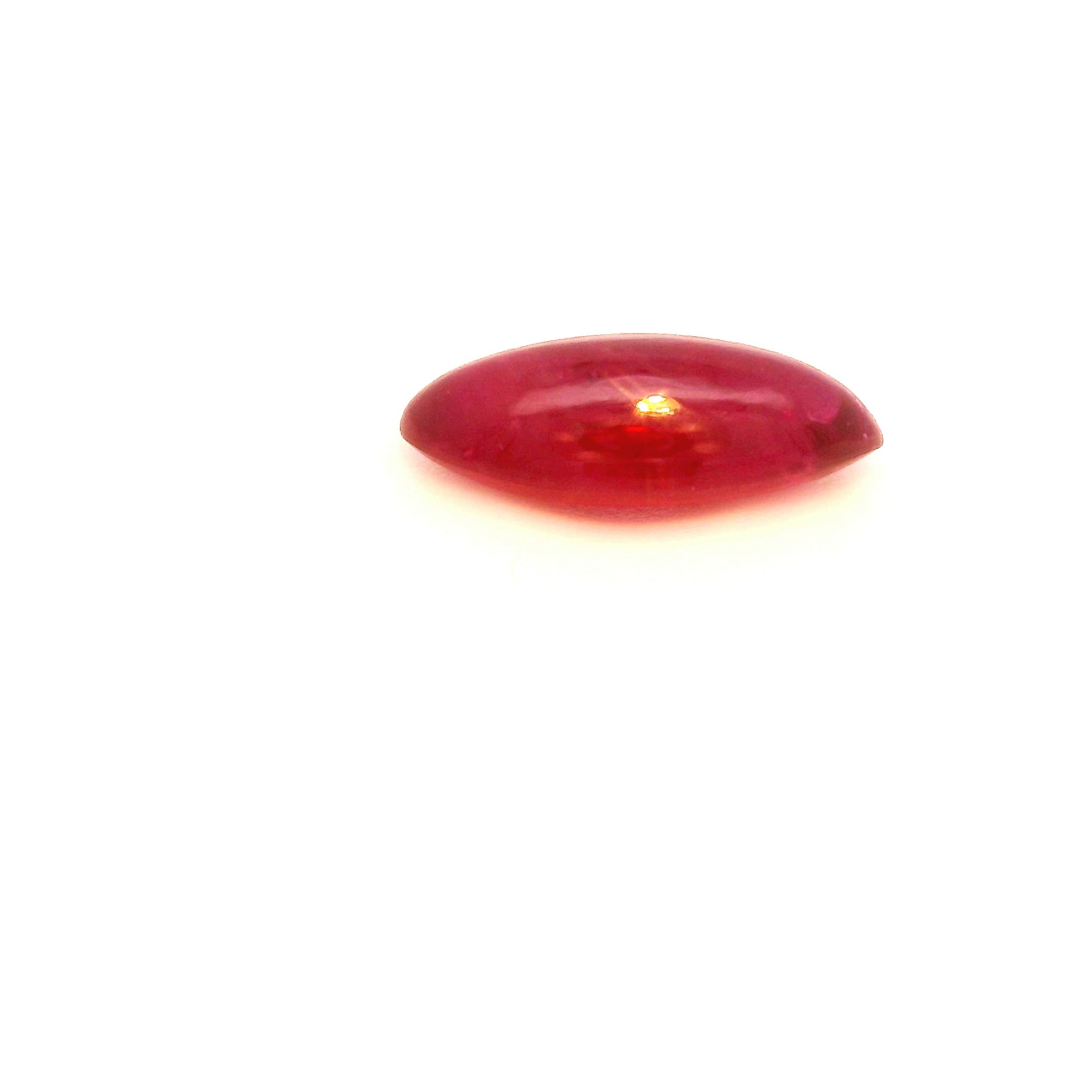 Rubin 1,04 ct, czerwony, kaboszon
