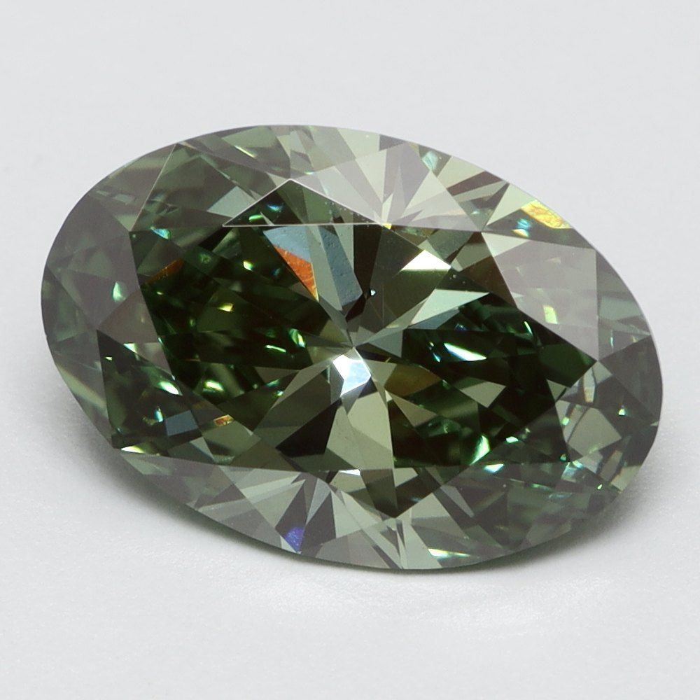 1.31 CT Fancy Vivid Green OVAL