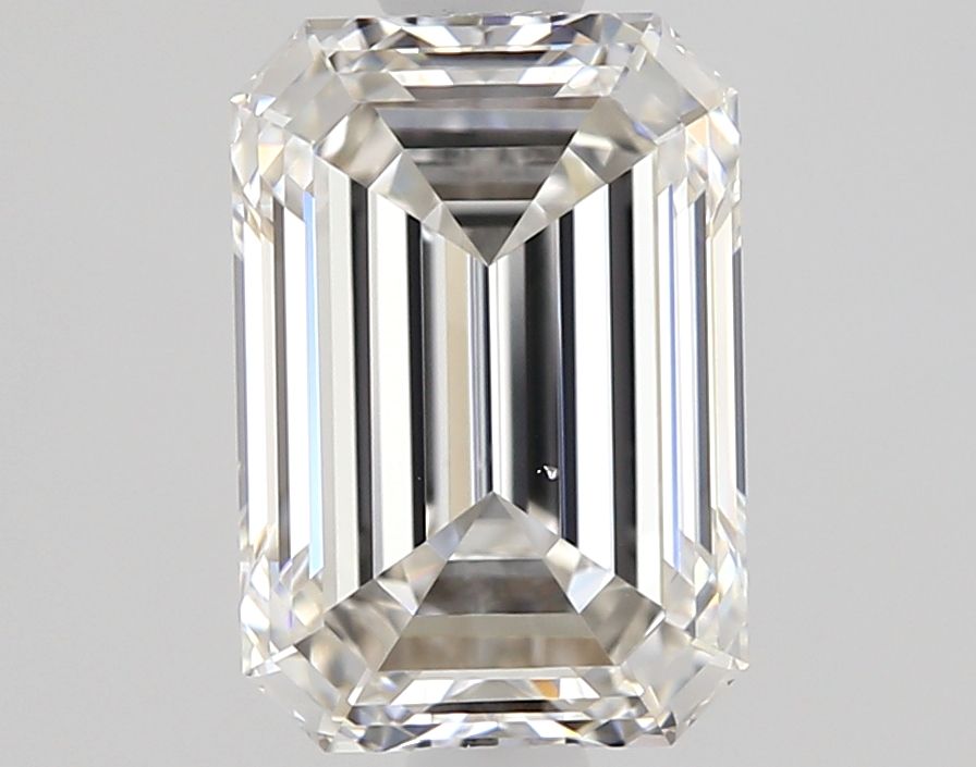 1.32-carat emerald diamond with H color, null cut, and VS2 clarity.