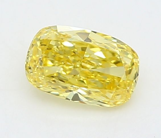 0.26 CT Fancy Vivid Yellow CUSHION BRILLIANT
