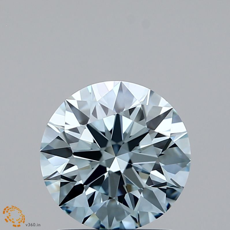 1.28 CT Fancy Light Greenish Blue ROUND