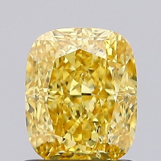 1.0 CT Fancy Vivid Yellow CUSHION MODIFIED