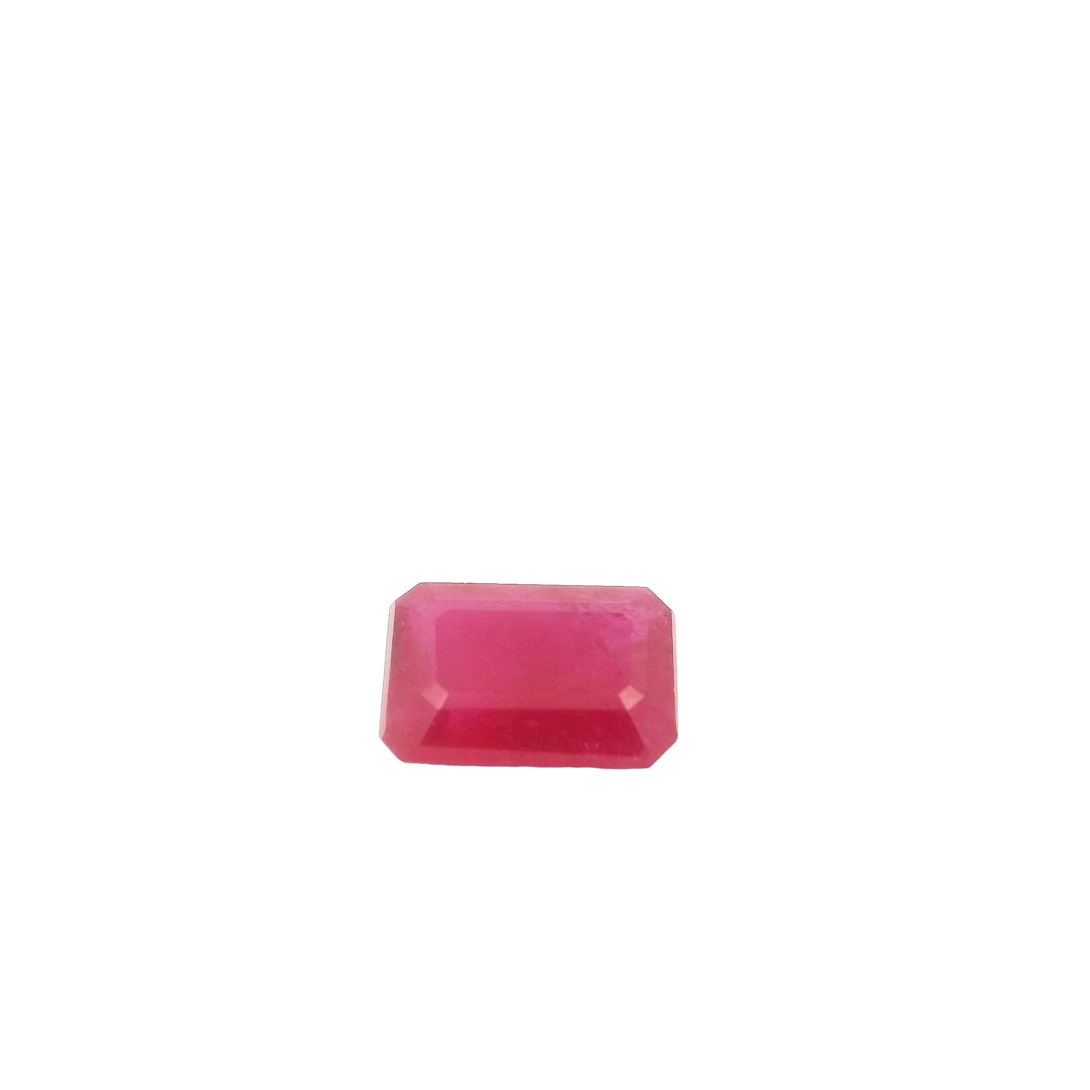 RUBY FACETED 1.14ct RED ISH RED MI MOZAMBIQUE HEATED