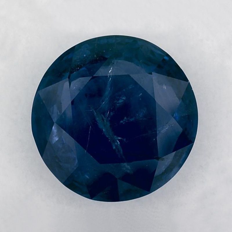 Szafir 6,44 ct, niebieski, szlif okrągły