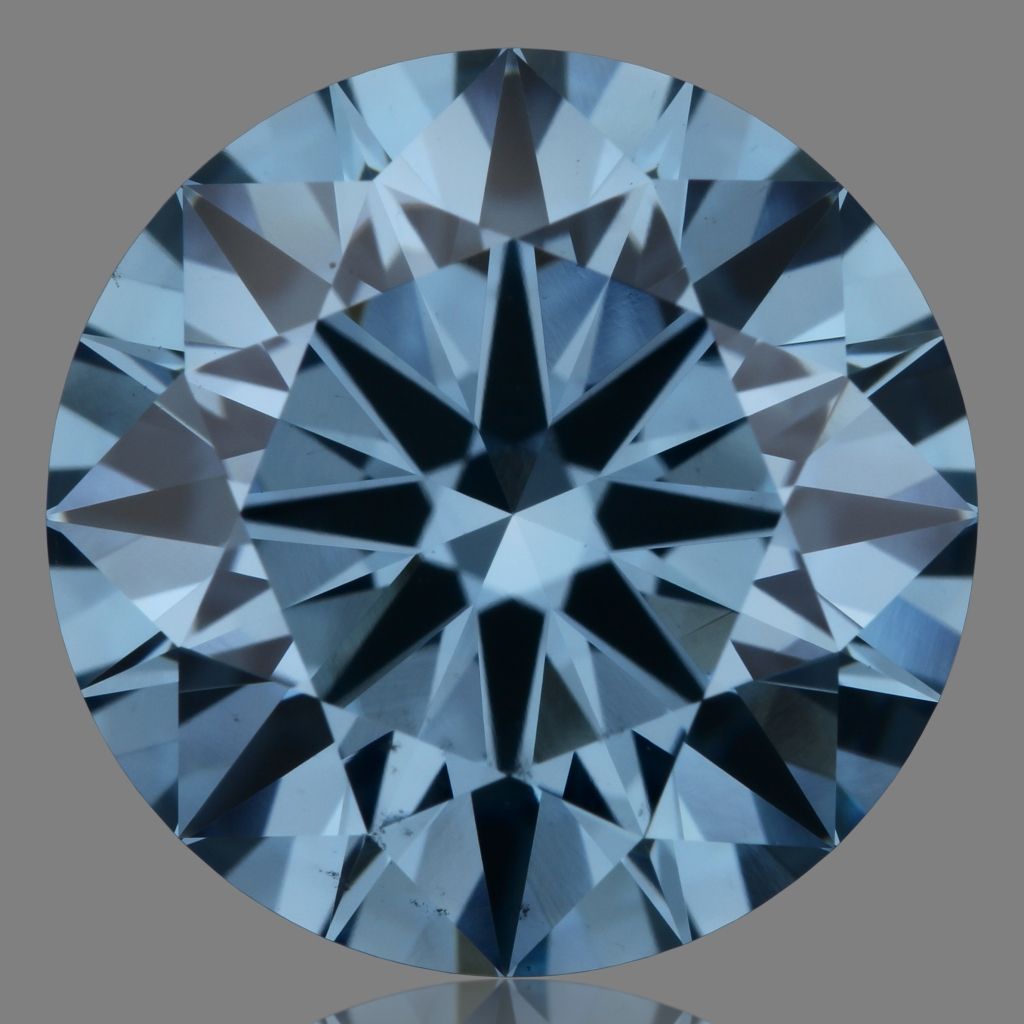 ROUND 3.36ct Fancy Vivid Blue VS2 ID EX EX NON