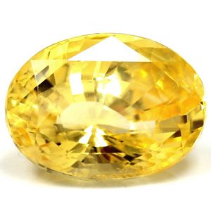 Szafir 6,13 ct, żółty, szlif owalny