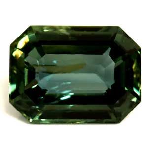Szafir 1,73 ct, morski, szlif szmaragdowy