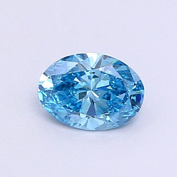 0.34 CT Fancy Vivid Blue OVAL
