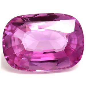 Szafir 1,47 ct, różowy, szlif cushion