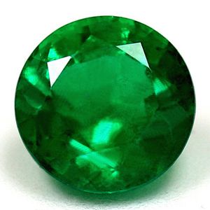 Szmaragd 1,36 ct, zielony, szlif okrągły