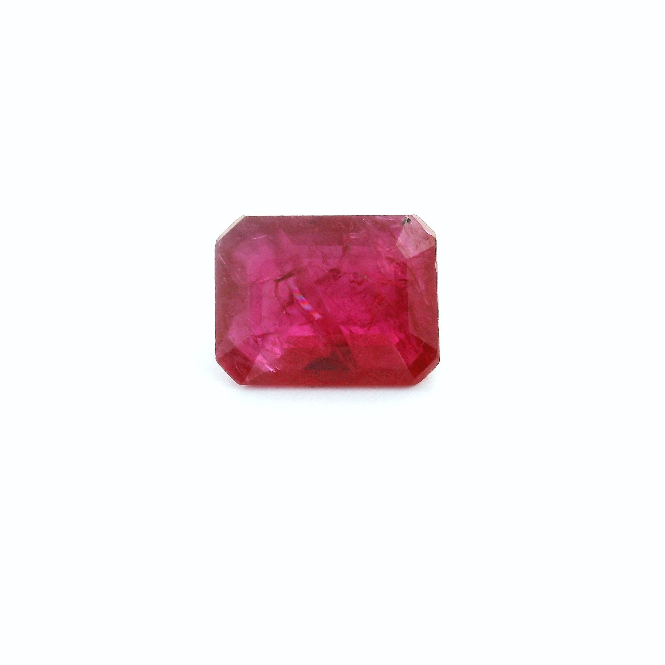 Rubin 1,88 ct, czerwony, szlif ośmiokątny