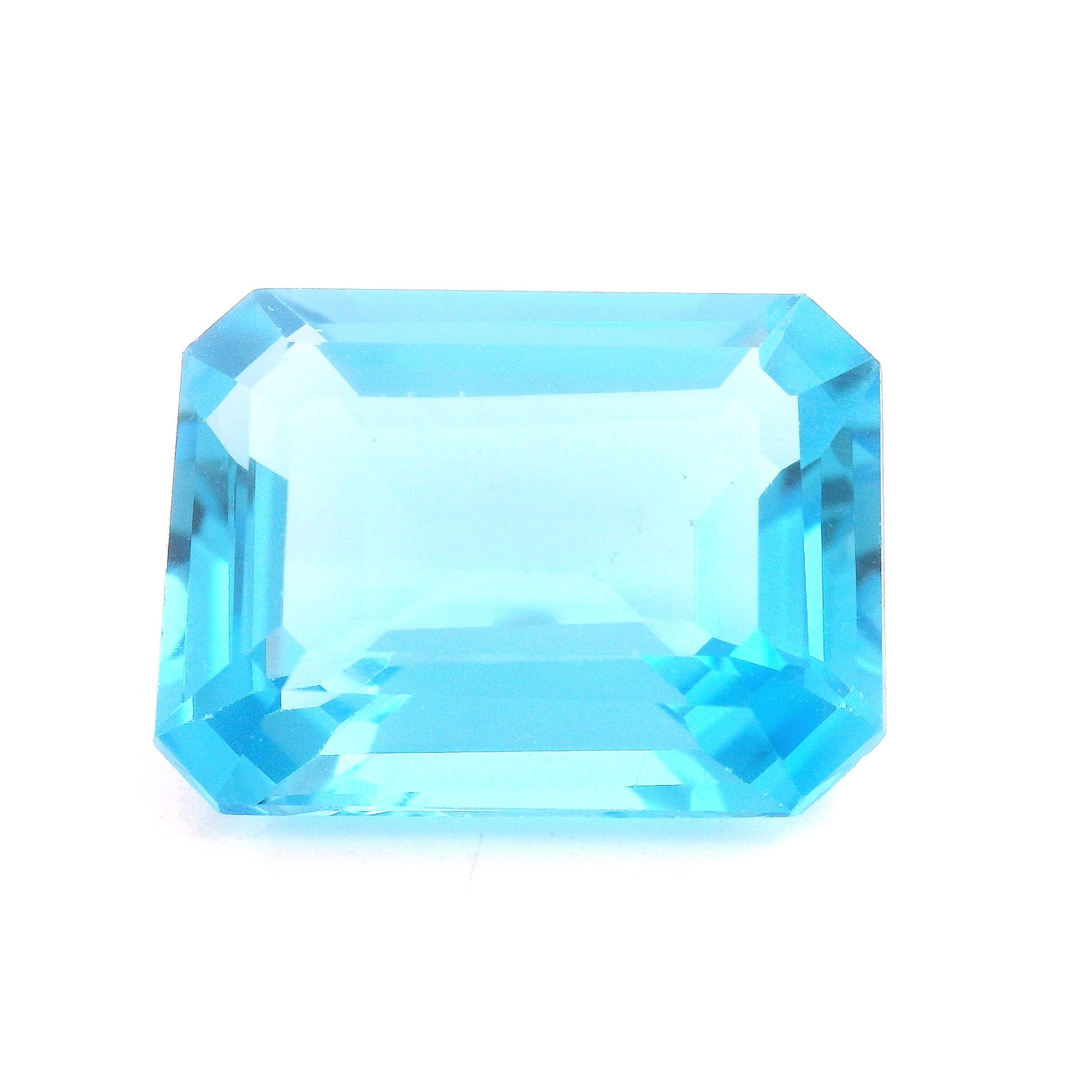 Topaz 12,99 ct, niebieski, szlif ośmiokątny