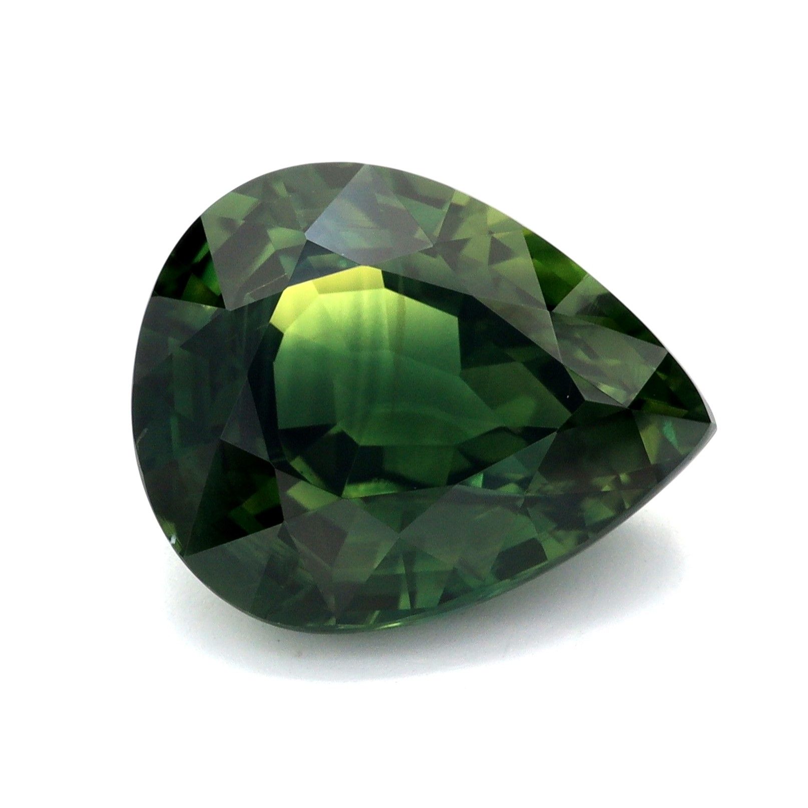 SAPPHIRE FACETED 5.19ct GREEN EC AUSTRALIA HEATED