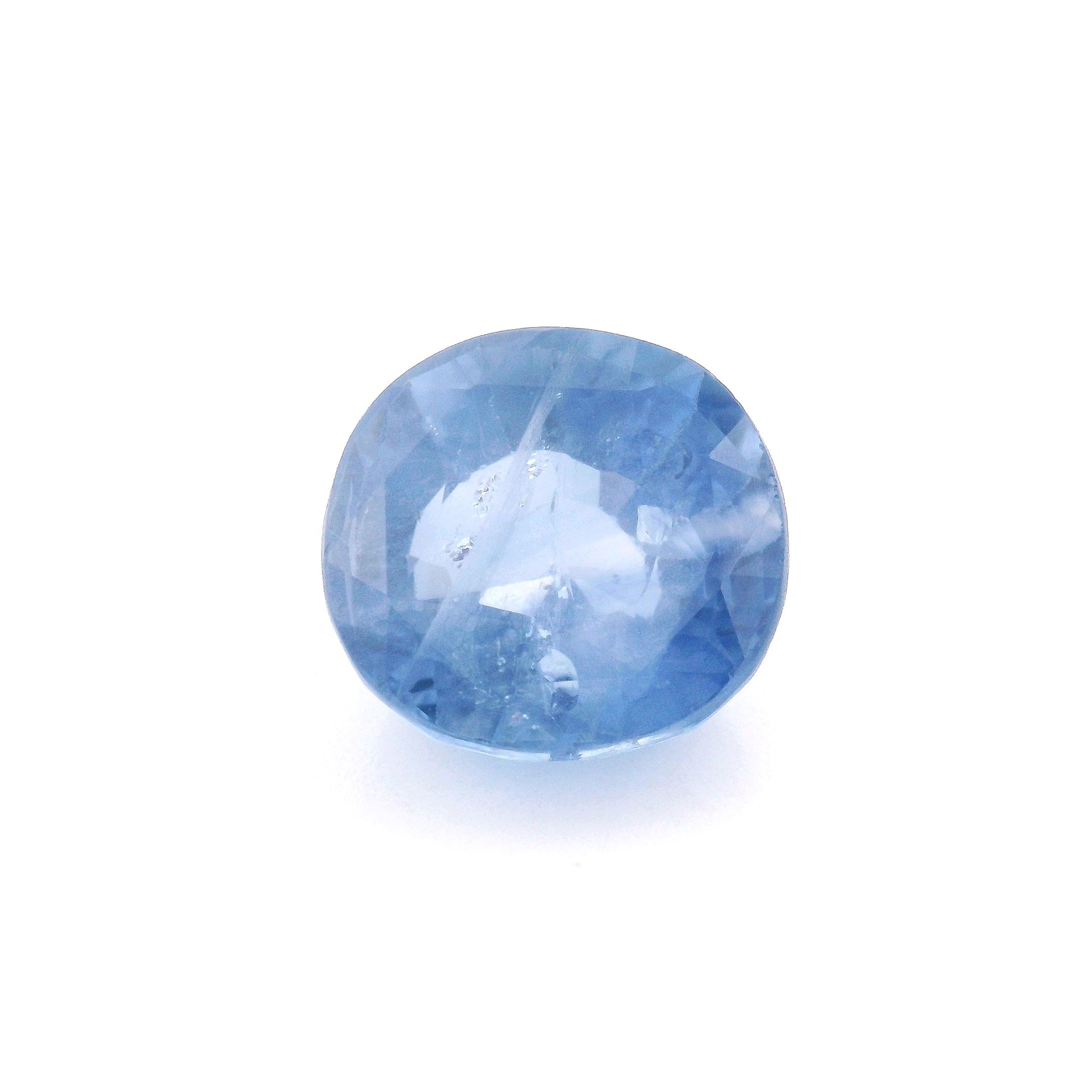 Szafir 6,17 ct, niebieski, szlif owalny