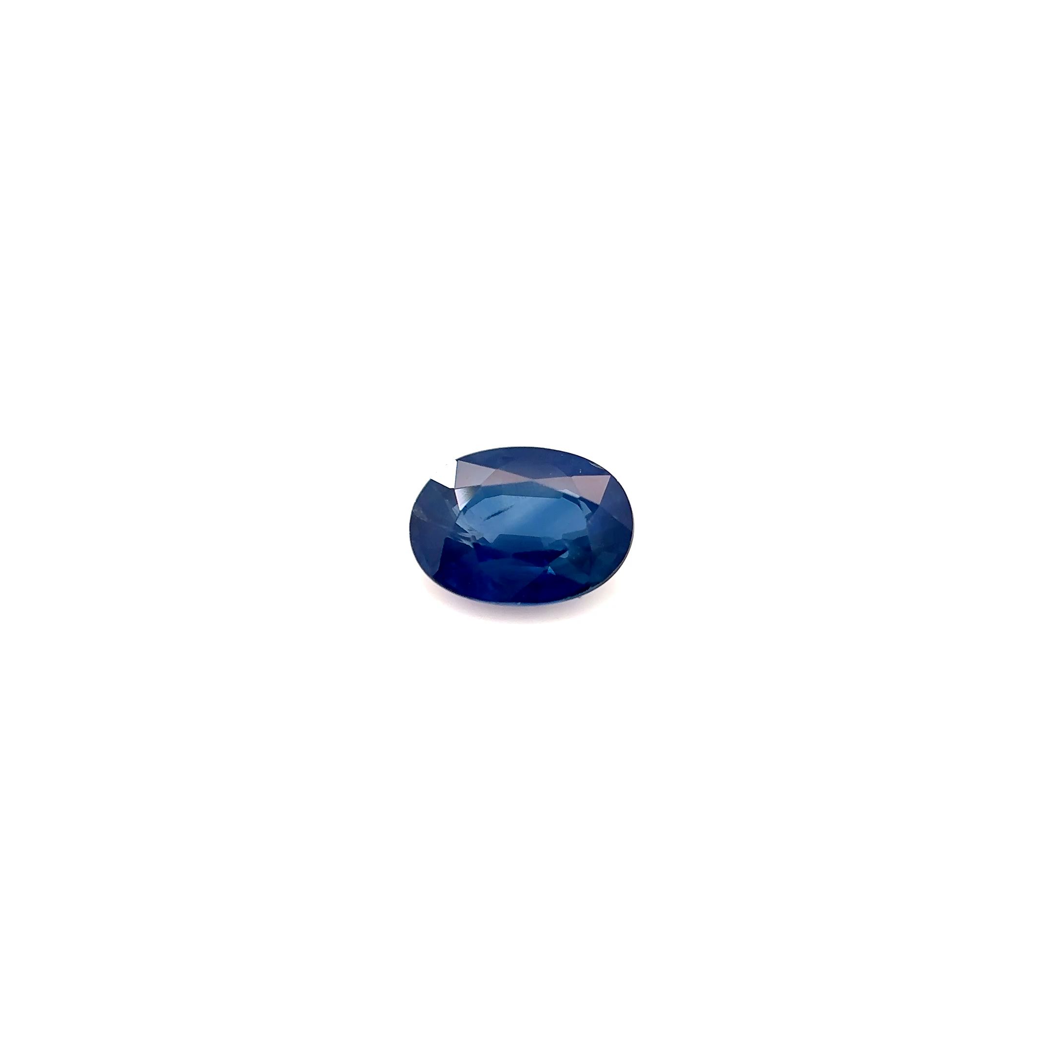 Szafir 1,10 ct, niebieski, szlif owalny