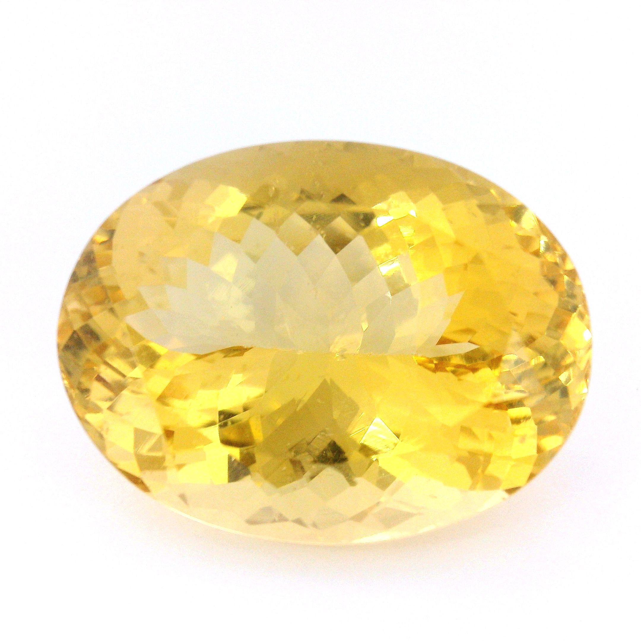 Heliodor 21,68 ct, żółty, szlif owalny