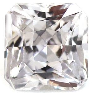 SAPPHIRE FACETED 1.55ct WHITE White EC SRILANKA NONE