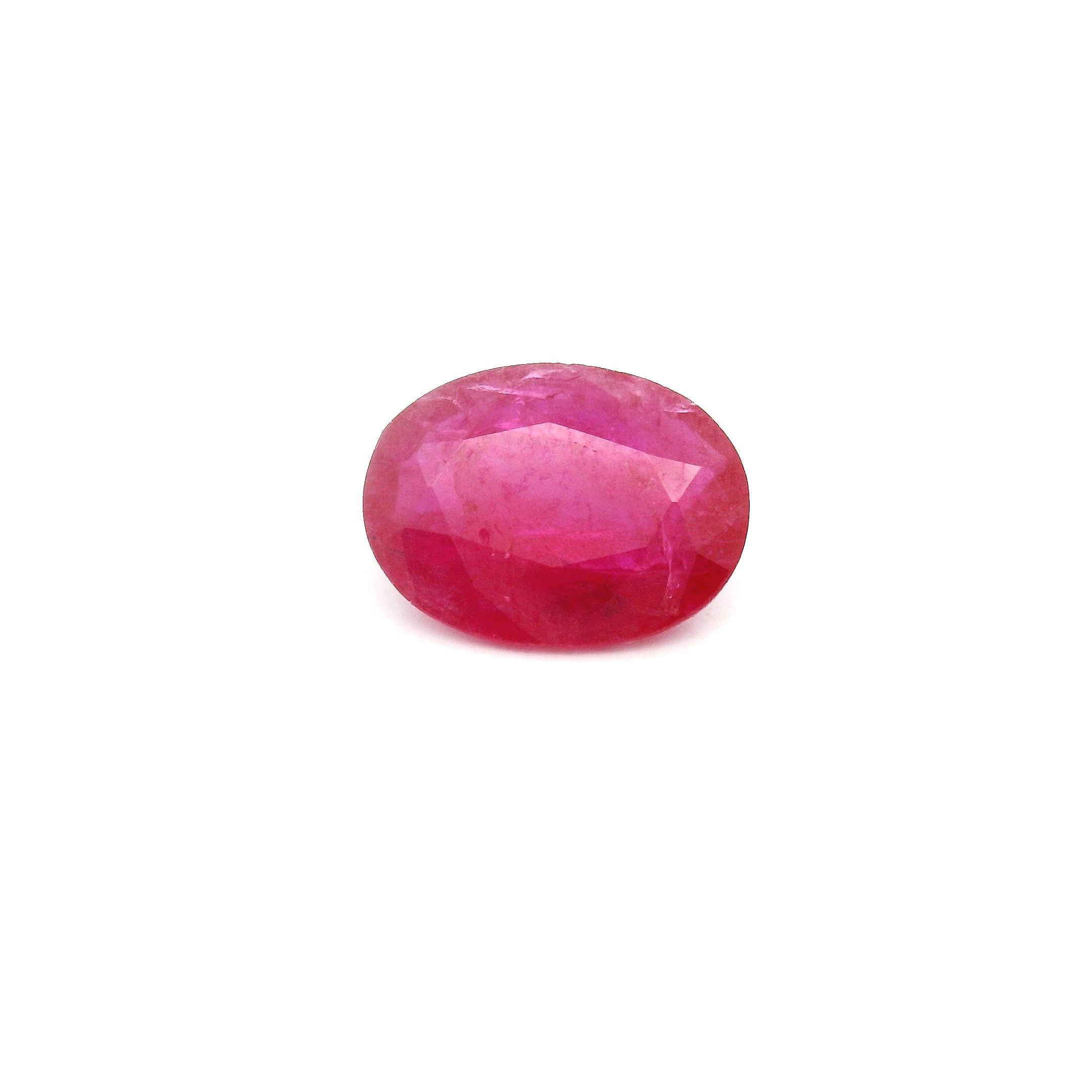 RUBY FACETED 1.54ct RED Medium Intense MI MOZAMBIQUE HEATED