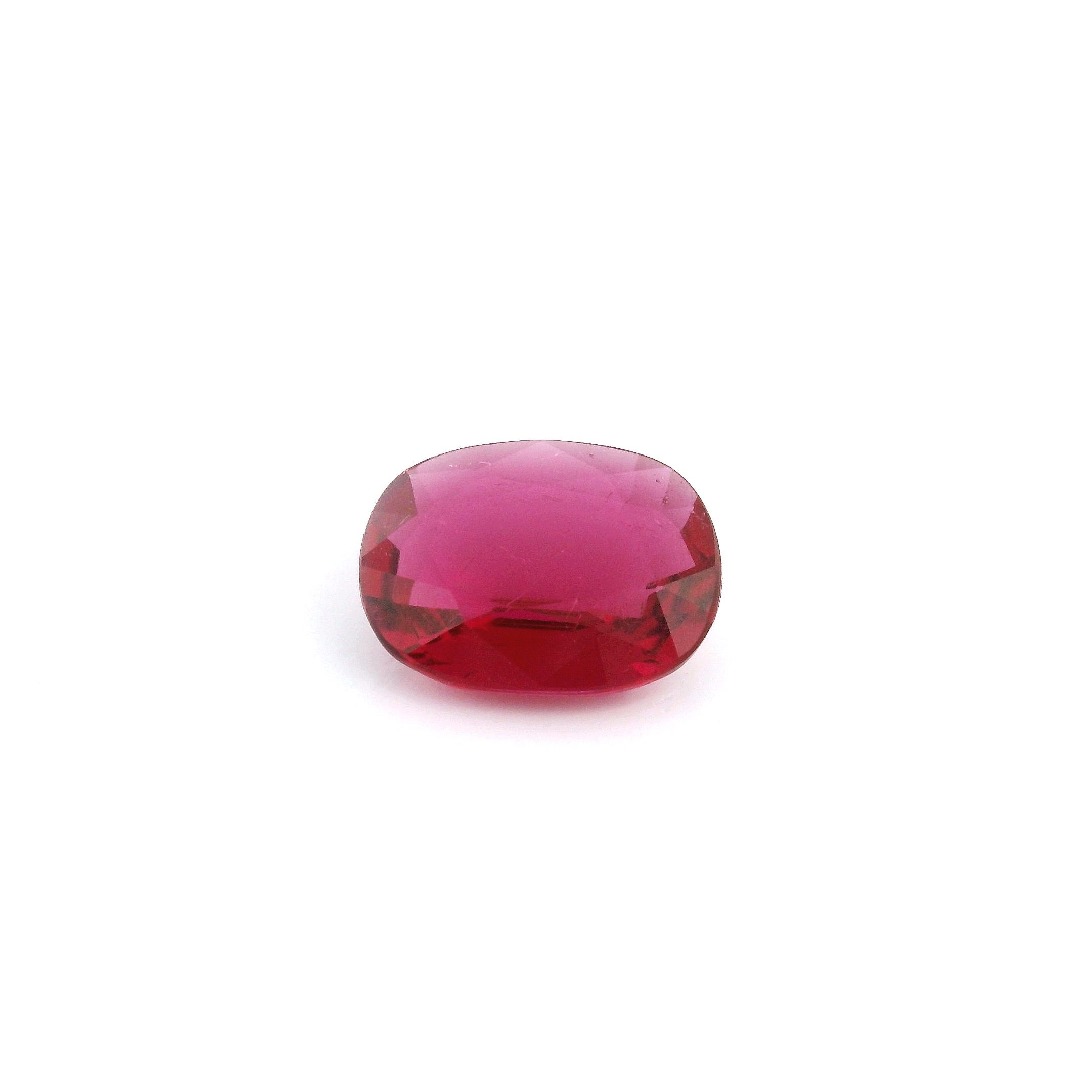 Turmalin 1,40 ct, różowy, szlif cushion
