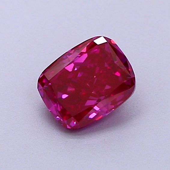 0.62 CT Fancy Vivid Purple Pink CUSHION BRILLIANT